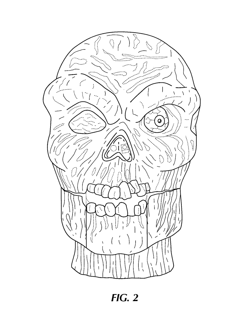 Gruesome skull decoration