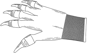Costume glove with claws