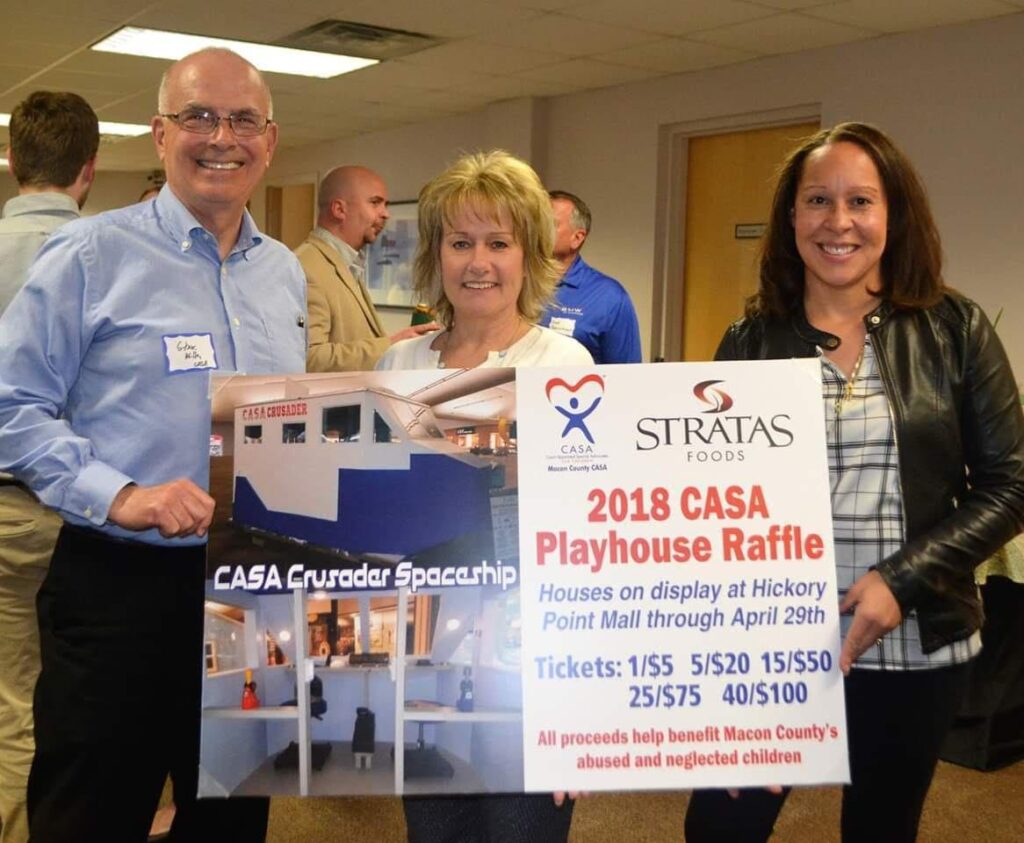 Livingston with Steve Miller and Mirinda Rothrock at an Illinois CASA event