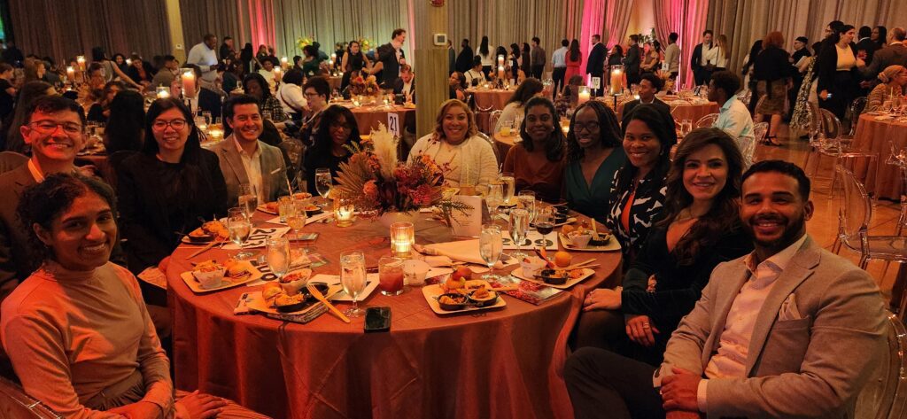 Mentors and mentees attending a fundraiser for The Posse Foundation 