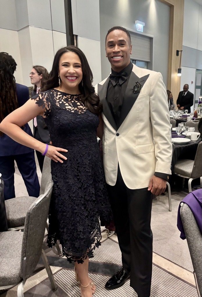 Erika Harold and Antonio Lee pose at the CCBA awards