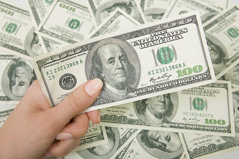 Hand with money